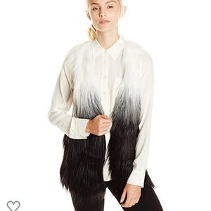 Kensie Ombré Fur Vest